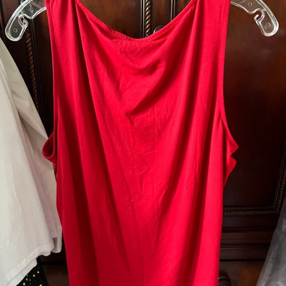 NWT Ann Taylor Red Sleeveless Top - Picture 3 of 6